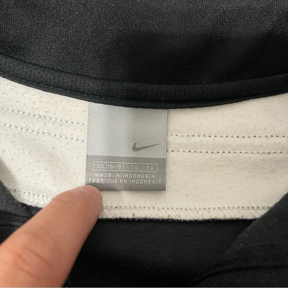 Vintage 90s Nike Track Jacket Women’s Size XL (16-18) Black And White Full Zip - Picture 5 of 14